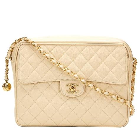 beige chanel camera bag|large chanel shoulder bag.